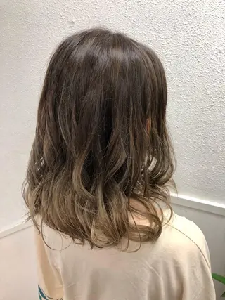 セミロング カラー 髪質改善/美髪矯 正ヤマモトハルキのヘアスタイル
