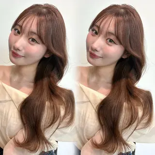 ロング ヘアアレンジ 田中 柚莉愛のヘアスタイル