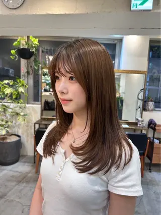 セミロング TSUMUGI ／パーマ✨️のヘアスタイル