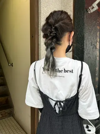 セミロング カラー ヘアアレンジ florent所属・蓬莱 美穂のヘアスタイル