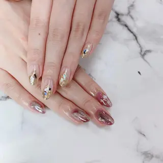 セミロング ネイル 石原 夕華のネイルデザイン