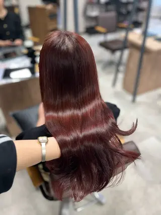 セミロング 韓国ヘア/髪質改善 /艶カラー/sahoのヘアスタイル