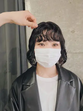 パーマ ボブパーマコテ巻き風 パーマNo1深江秀平のヘアスタイル