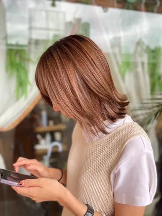 ミディアム カラー THE2ND 大竹 瞳のヘアスタイル