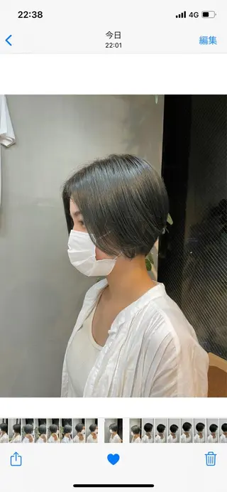 ショート カラー astar所属・kotono🪿 透明感カラーのヘアスタイル