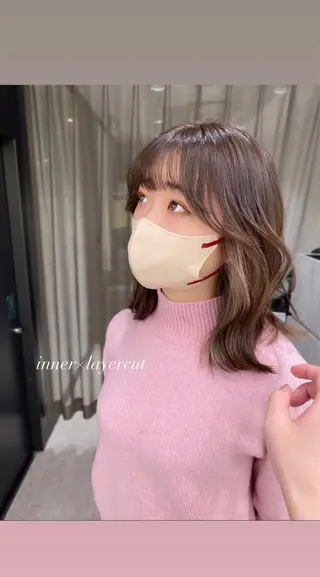 セミロング 京都レイヤーカット/ 縮毛矯正/羽柴りくのヘアスタイル