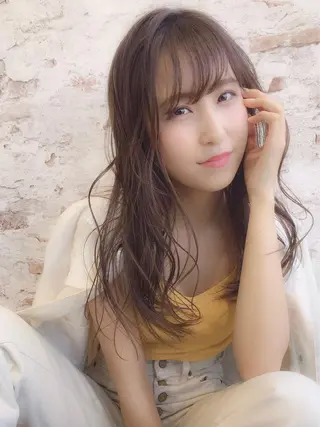 ミディアム カラー ヘアアレンジ 當間 大知のヘアスタイル