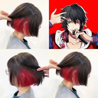 ショート カラー 推しカラー✨ オタク美容師ユウカのヘアスタイル