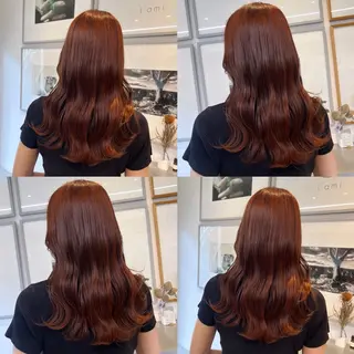 セミロング カラー カジュアルを女っぽく 𝗮𝘆𝗮𝗰𝗼のヘアスタイル