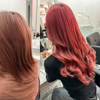 ロング カラー ヘアアレンジ 下妻 カラーエクステ難波のヘアスタイル