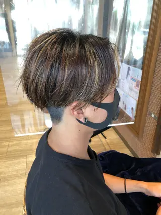 ショート カラー メンズ パーマ/ハイトーン スパイキー/神田正紀のヘアスタイル