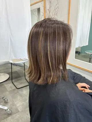 ミディアム 【coco.】hair所属・カジカワサキ/髪質 改善/クロスパーマのヘアスタイル