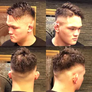 ショート パーマ ヘアアレンジ メンズ 萩原 勇樹のヘアスタイル