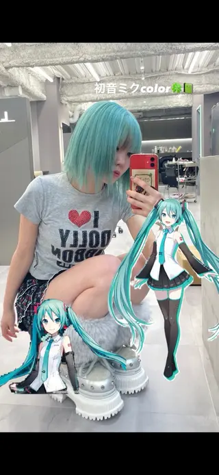 ミディアム カラー 名古屋／デザイン／ ブリーチ/松井亮磨のヘアスタイル