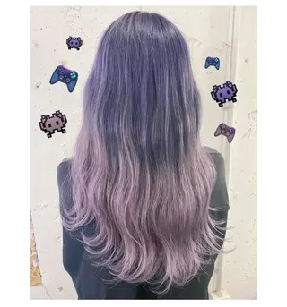 セミロング カラー GARU-ガル-所属・TSUNO🦖 派手髪/オタク美容師のヘアスタイル