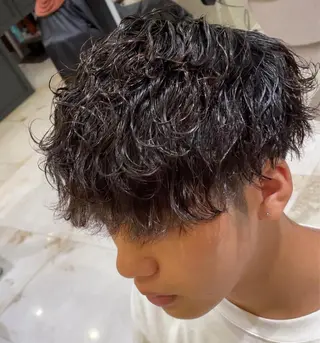 ショート パーマ メンズ Bar Ber  AFRO所属・本町No1カット集団 AFROのヘアスタイル