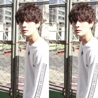 パーマ メンズ BABY 艶髪暗髪ヘア💖達人のヘアスタイル