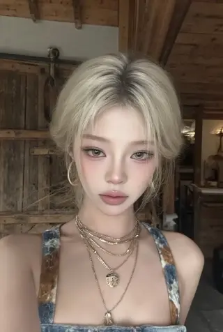 ロング 艶髪ハイトーンカラー 渋谷🎀ririkaのヘアスタイル