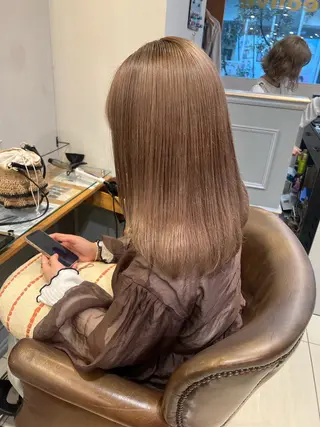 セミロング カラー ヘアアレンジ ハイトーンピンク🍑 ブリーチ🍑RINAのヘアスタイル