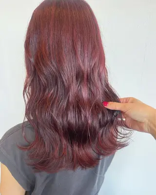 ミディアム カラー パーマ ヘアアレンジ メンズ 透明感カラー／ 新潟万代/池野里衣のヘアスタイル