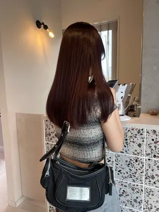 ロング レイヤーカット/ツヤ 縮毛矯正/アチワのヘアスタイル