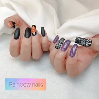 ネイル Rainbow nailsくろちゃんのネイルデザイン