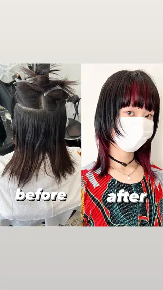 ミディアム カラー ヘアアレンジ HARU//原宿🤍 リピート率NO.1のヘアスタイル