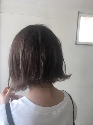 ミディアム カラー パーマ ヘアアレンジ 中村 碧のヘアスタイル