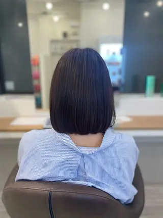 ミディアム カラー 山下 柚奈のヘアスタイル