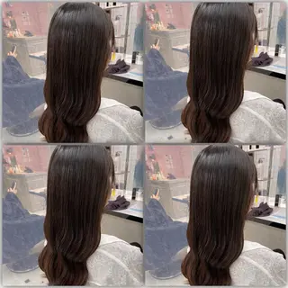 ロング ダブルカラー 韓国ヘアKYONのヘアスタイル