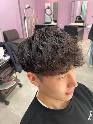 ショート パーマ メンズ 高尾亮輔/ ボブ特化美容師のヘアスタイル