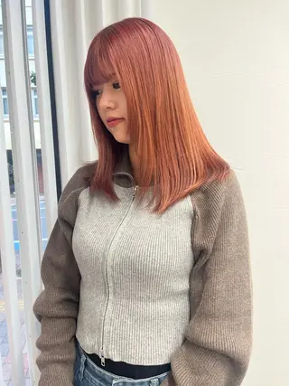 セミロング カラー ボブ/ミディ/ロング 特化/芳野りんかのヘアスタイル