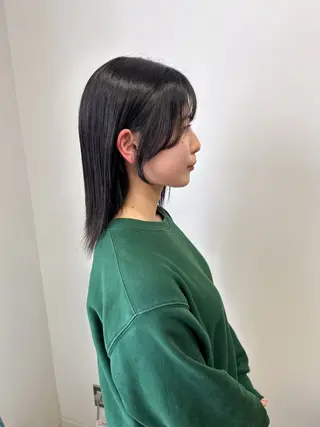 ミディアム 伶風/ボブ/ ヘーゼルベージュのヘアスタイル