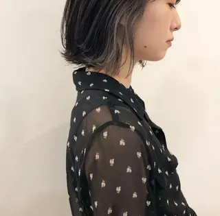 ミディアム カラー kakeru/ボブ パーマ/レイヤーのヘアスタイル