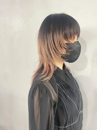 ミディアム 柏 ウルフ/レイヤー 田中佐和🐺のヘアスタイル