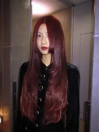 ロング カラー ブリーチモデル募集 古内柊のヘアスタイル