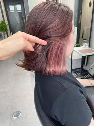 ミディアム カラー 髪質改善will hairdesignのヘアスタイル
