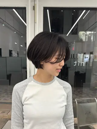 ショート AHNKISM所属・トレンド🌷 ボブ　パーマ🩰のヘアスタイル