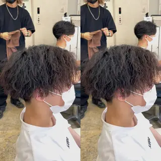 ミディアム メンズパーマ/縮毛 超特化/tomokiのヘアスタイル
