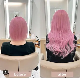 カラー カラーとエクステ 🌟エクステのヘアスタイル