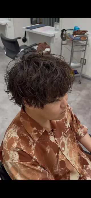 パーマ メンズ 似合わせヘア/ ハイライト/廣田歩のヘアスタイル