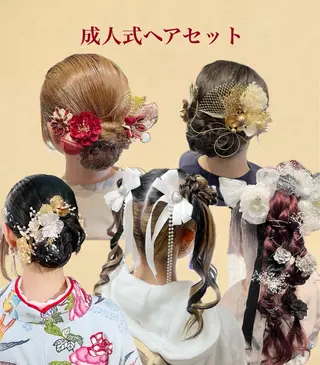 ロング ヘアアレンジ ヘアセット💘 似合わせカラーのヘアスタイル