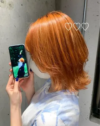 ミディアム カラー うえの ももねのヘアスタイル