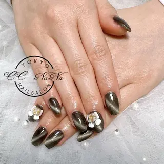 ネイル 韓国風ワンホンネイル パラジェル🩵roのネイルデザイン