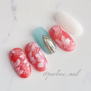 ネイル Beauty salon Ryu・ange所属・PEARL ROSE パールローズのネイルデザイン