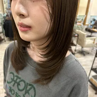 ミディアム カラー ナツミ🌼新越谷/ 骨格修正/艶髪のヘアスタイル