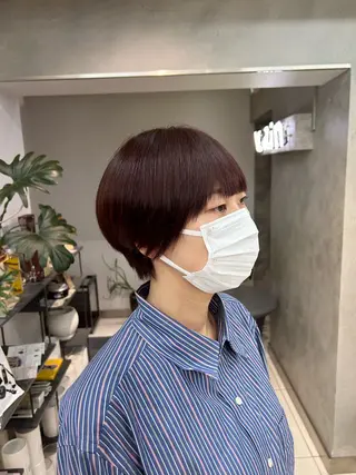 ショート レイヤー×ツヤカラー 渋谷/kougaのヘアスタイル