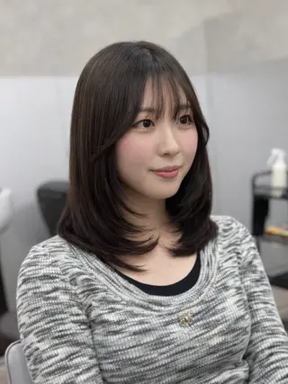 ミディアム ✨韓国ヘア✨ レイヤー✂️鎌倉楓麻のヘアスタイル