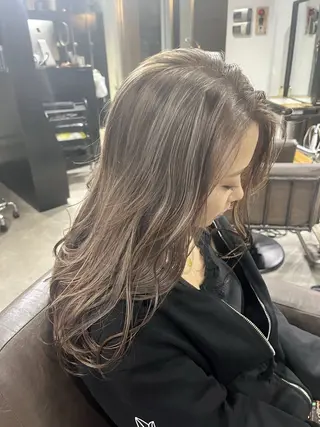 ロング 山影✨バレイヤージュ ハイライト✨メンズ◎のヘアスタイル