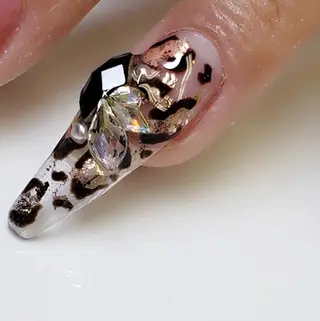 ロング ネイル クロキ 。のネイルデザイン